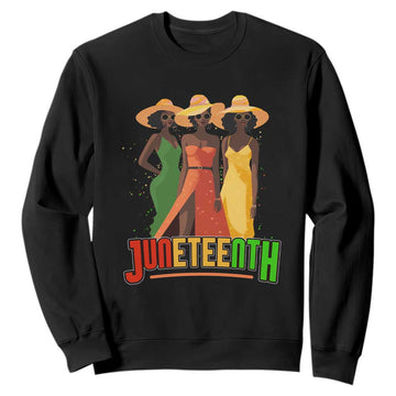Juneteenth 1865 Sweatshirt Beautiful Black Women Melanin TS02