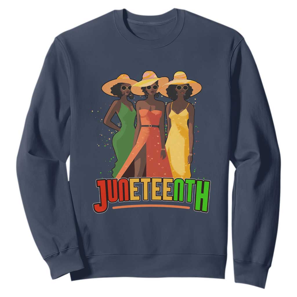 Juneteenth 1865 Sweatshirt Beautiful Black Women Melanin TS02