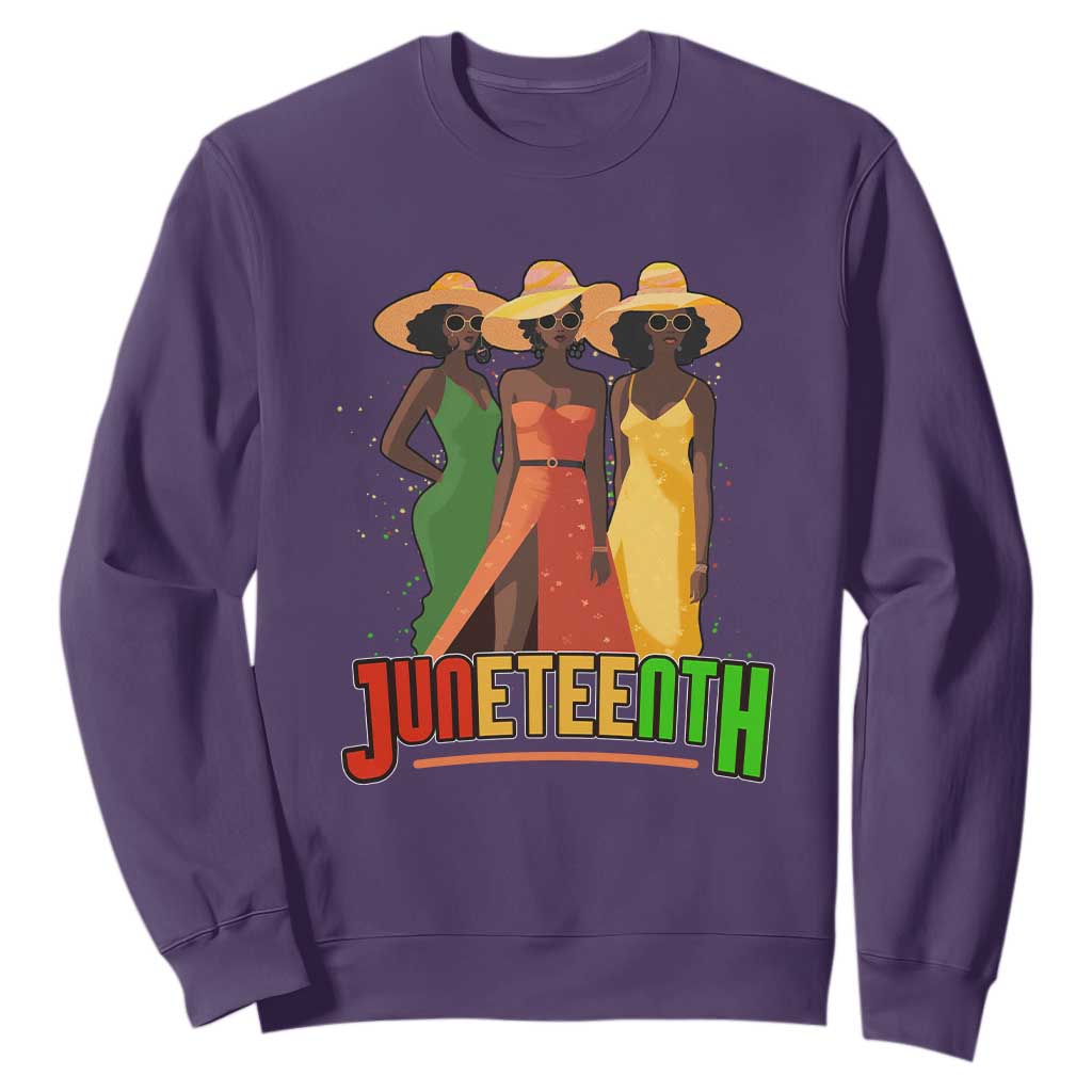 Juneteenth 1865 Sweatshirt Beautiful Black Women Melanin TS02