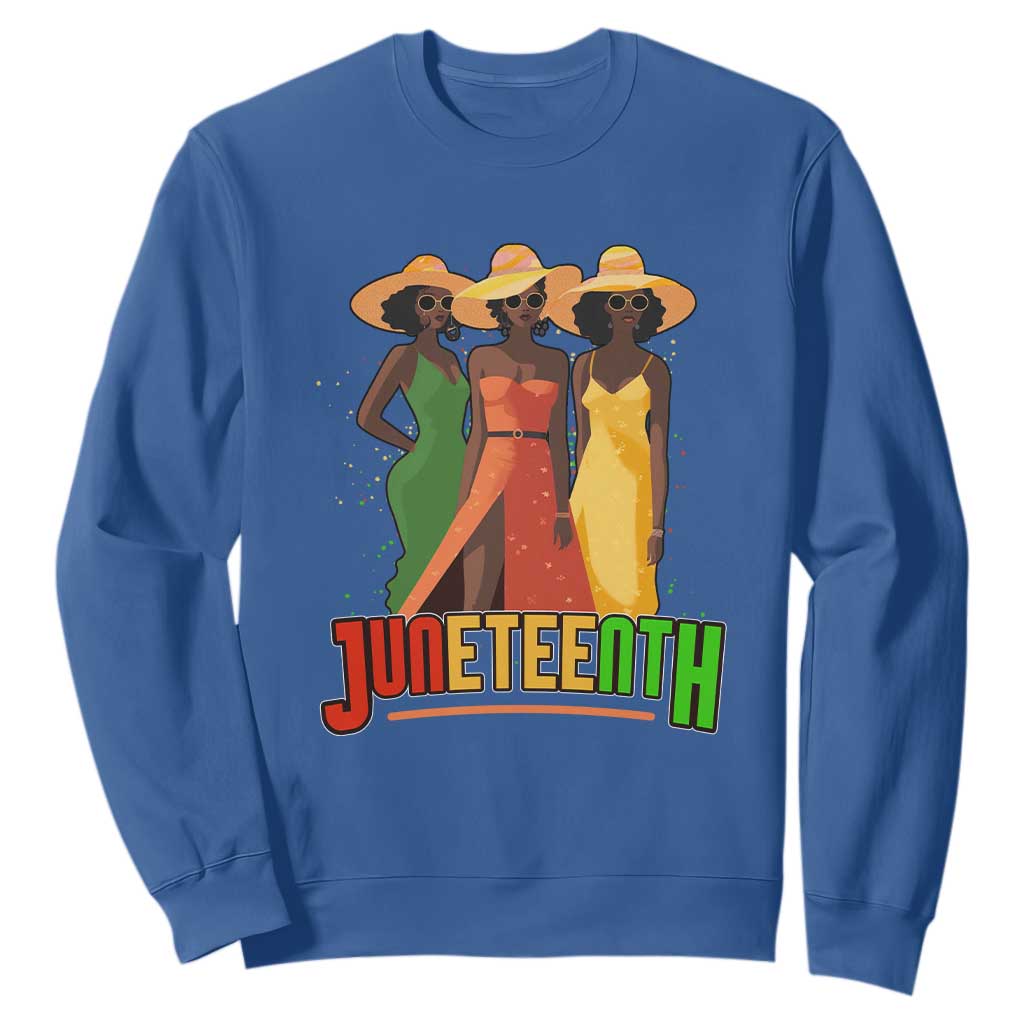 Juneteenth 1865 Sweatshirt Beautiful Black Women Melanin TS02