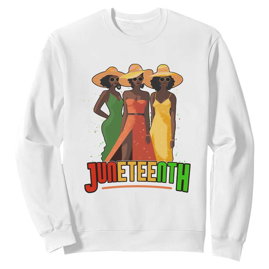 Juneteenth 1865 Sweatshirt Beautiful Black Women Melanin TS02