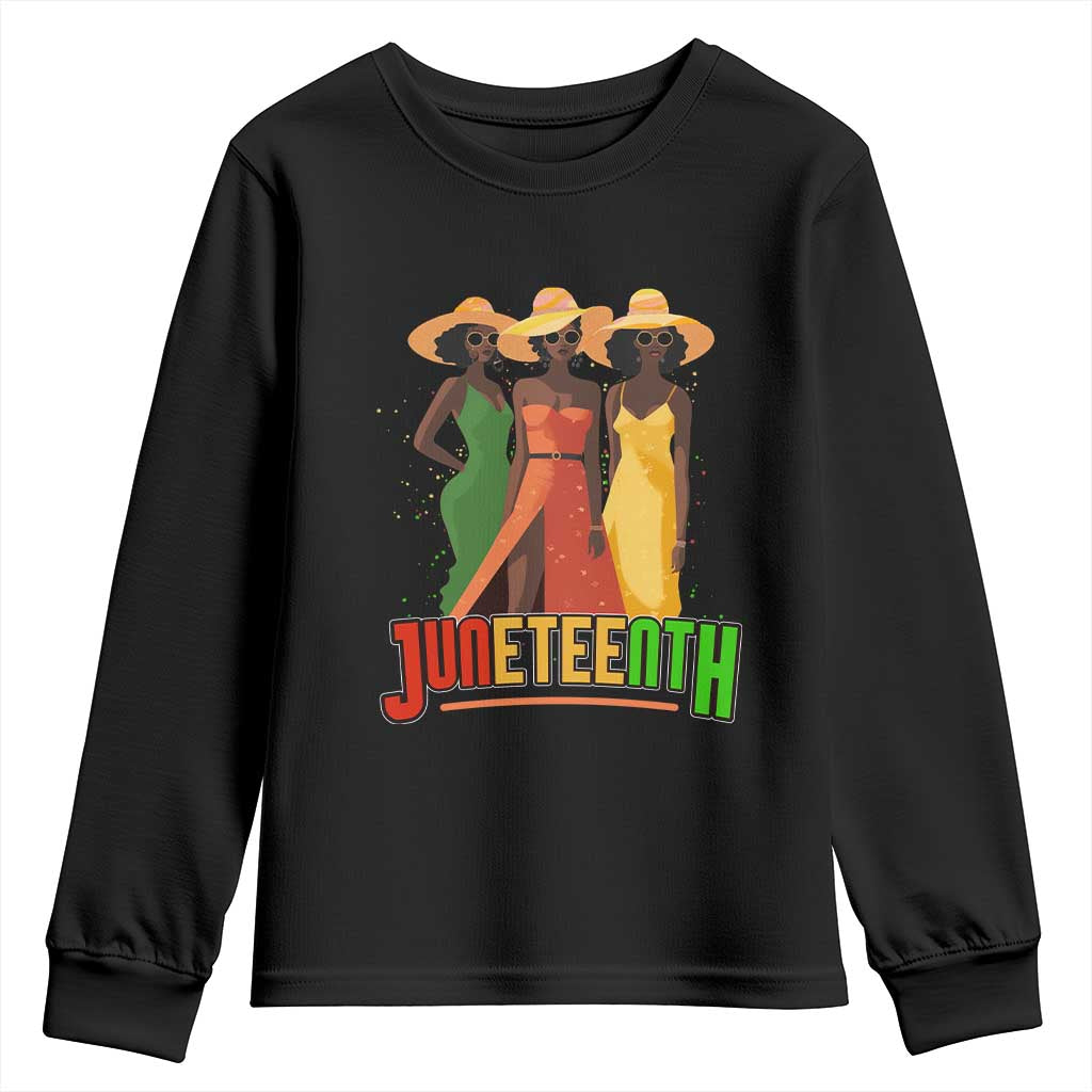 Juneteenth 1865 Youth Sweatshirt Beautiful Black Women Melanin TS02