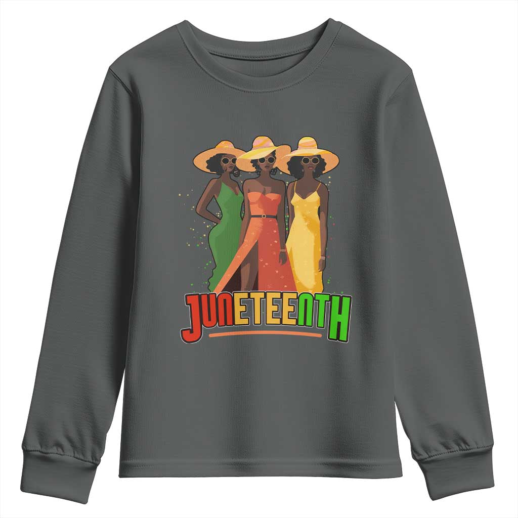 Juneteenth 1865 Youth Sweatshirt Beautiful Black Women Melanin TS02