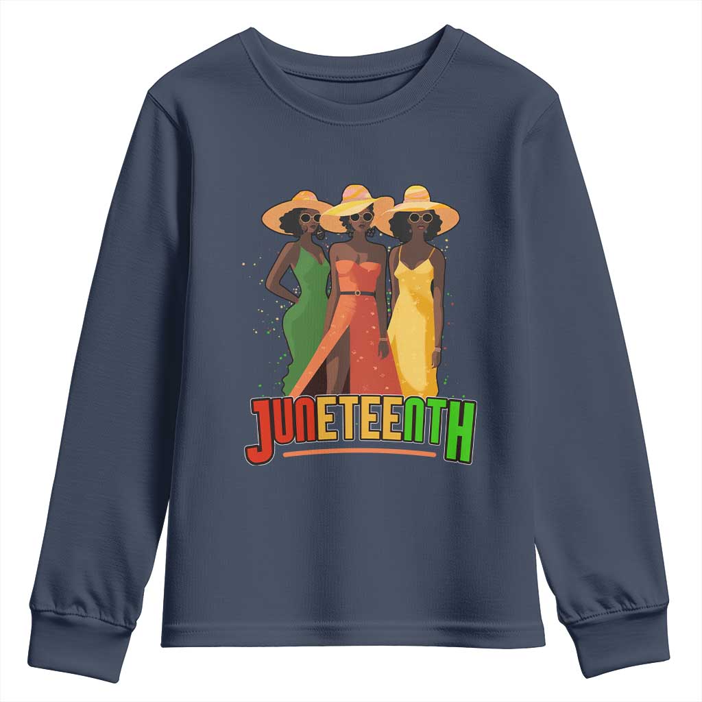 Juneteenth 1865 Youth Sweatshirt Beautiful Black Women Melanin TS02