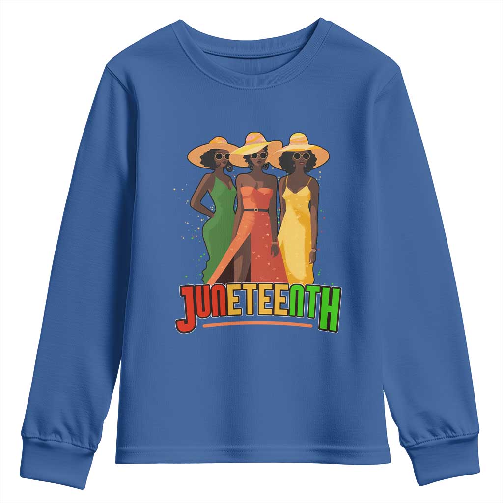 Juneteenth 1865 Youth Sweatshirt Beautiful Black Women Melanin TS02