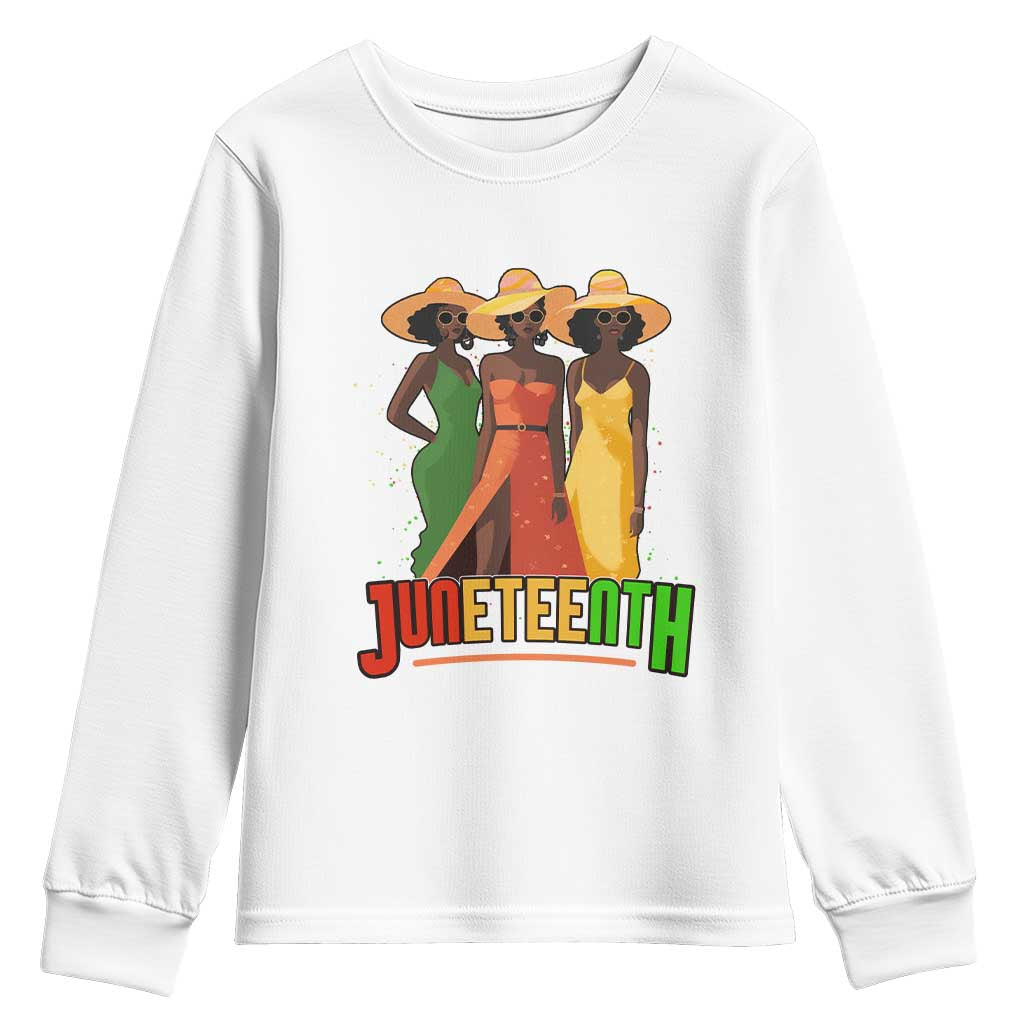 Juneteenth 1865 Youth Sweatshirt Beautiful Black Women Melanin TS02
