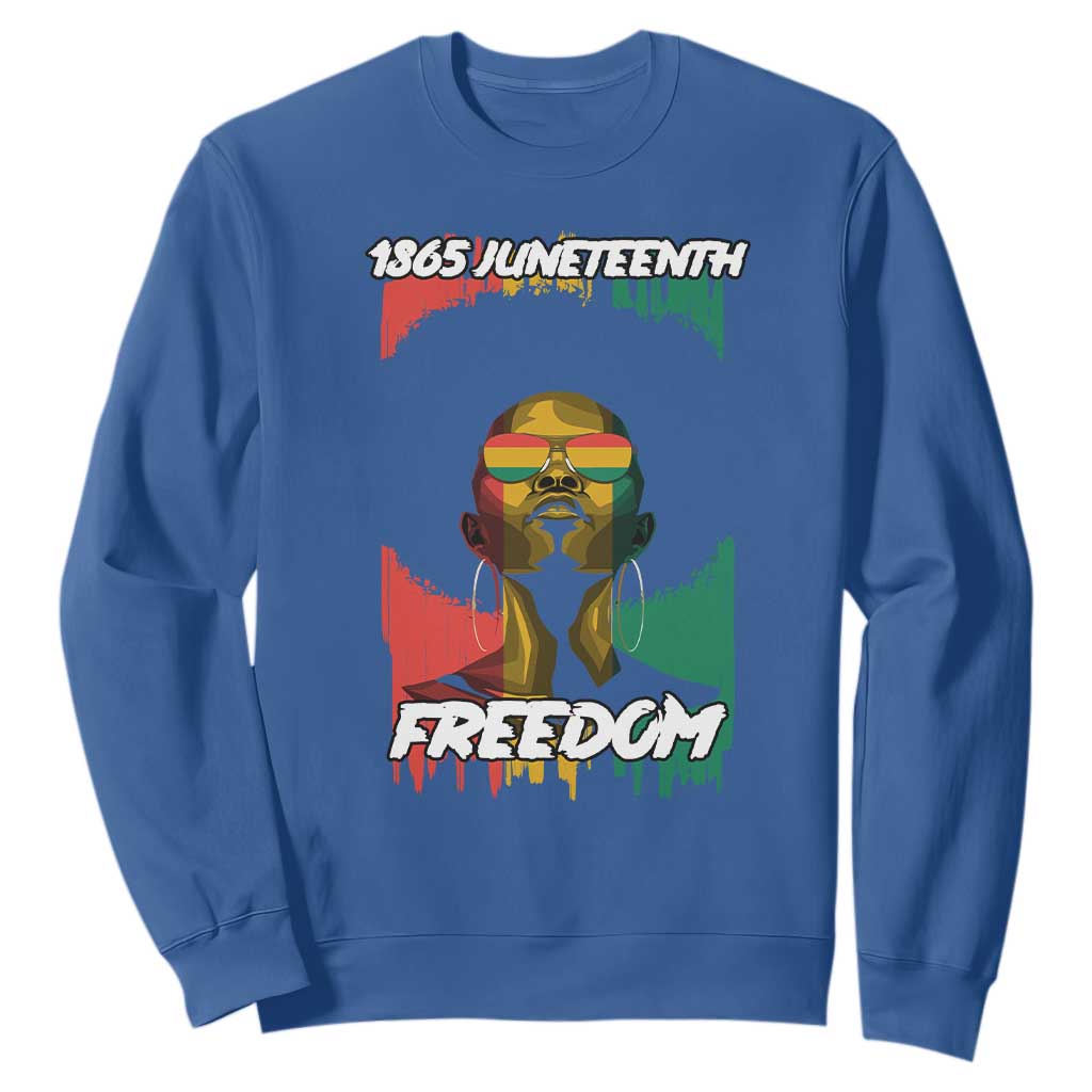 Juneteenth 1865 Freedom Sweatshirt Afro Melanin Woman African American Dripping TS02