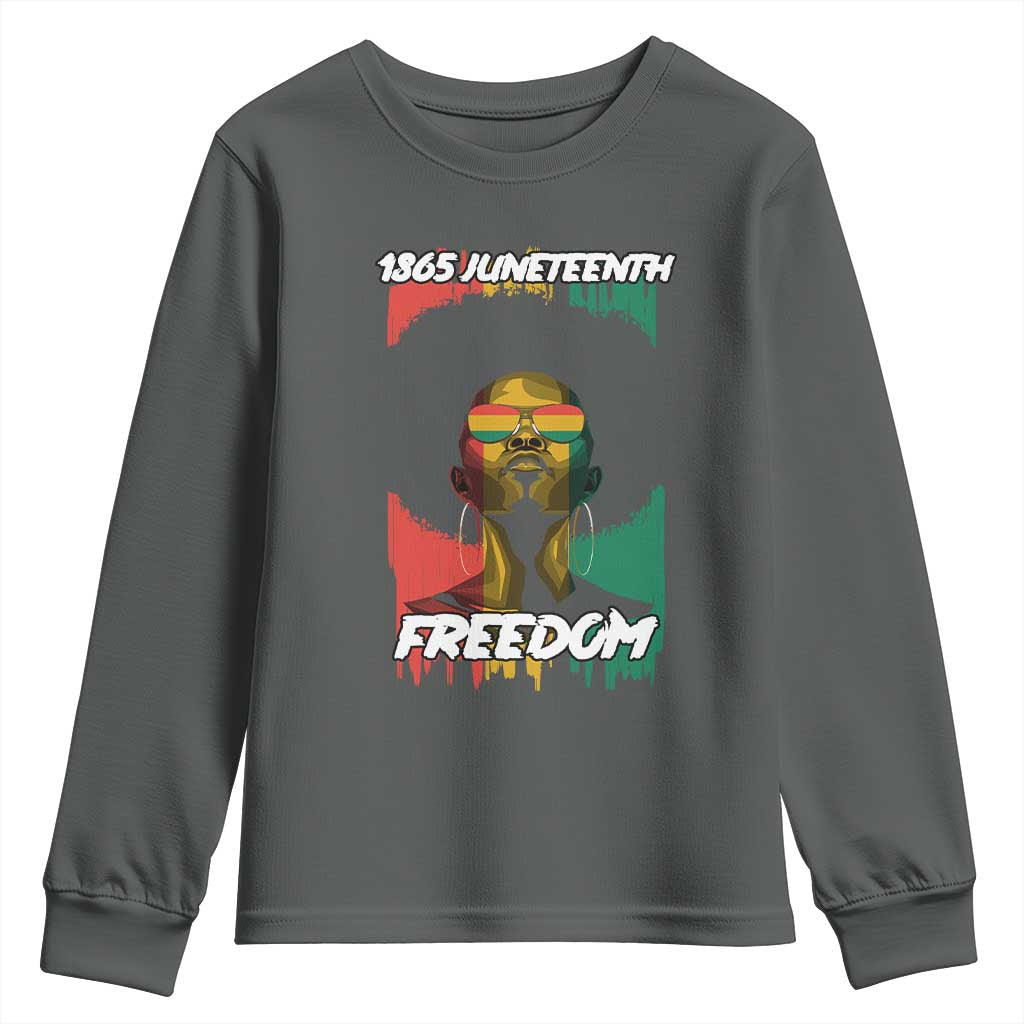 Juneteenth 1865 Freedom Youth Sweatshirt Afro Melanin Woman African American Dripping TS02