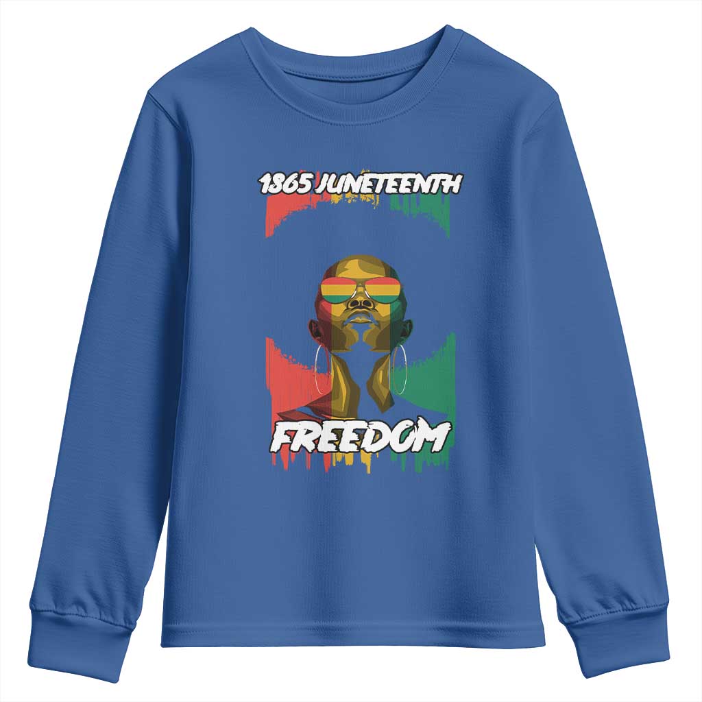 Juneteenth 1865 Freedom Youth Sweatshirt Afro Melanin Woman African American Dripping TS02