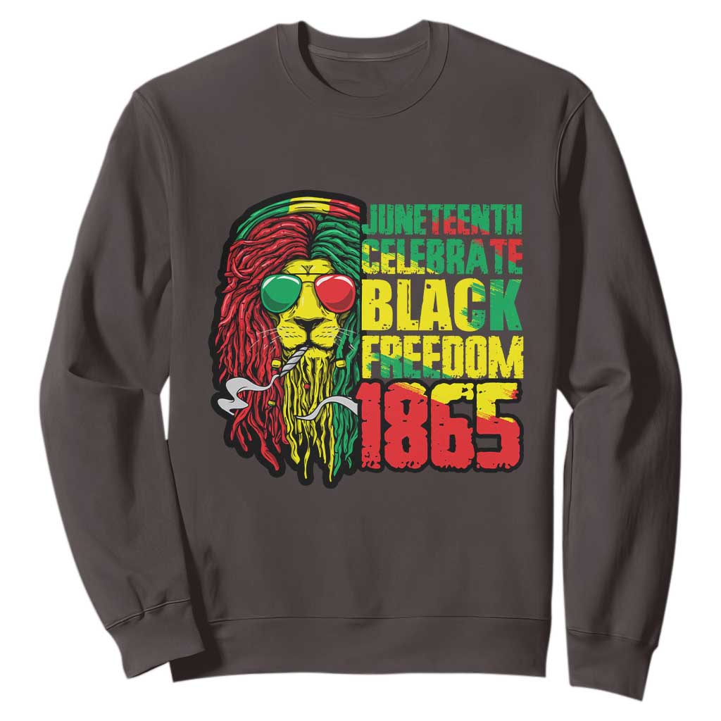 Juneteenth Sweatshirt Celebrate Black Freedom 1865 Dope Dreadlocks Lion Locs Rasta Hair TS02