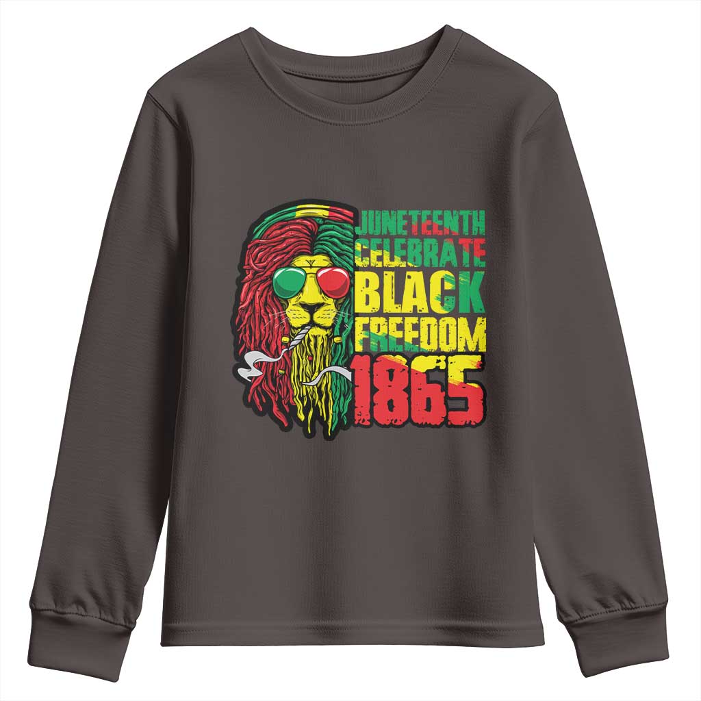 Juneteenth Youth Sweatshirt Celebrate Black Freedom 1865 Dope Dreadlocks Lion Locs Rasta Hair TS02