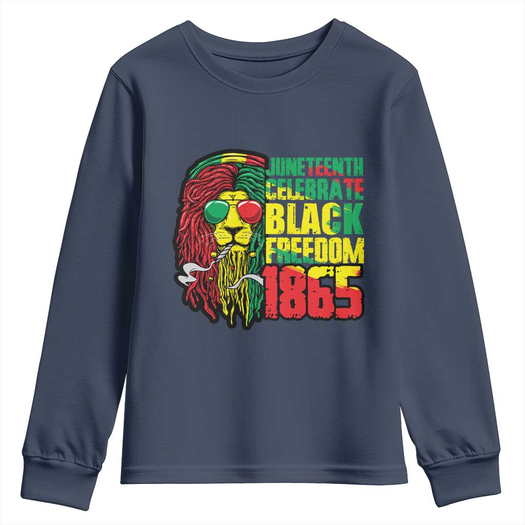 Juneteenth Youth Sweatshirt Celebrate Black Freedom 1865 Dope Dreadlocks Lion Locs Rasta Hair TS02