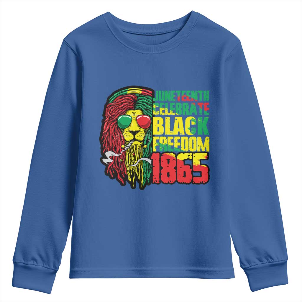 Juneteenth Youth Sweatshirt Celebrate Black Freedom 1865 Dope Dreadlocks Lion Locs Rasta Hair TS02