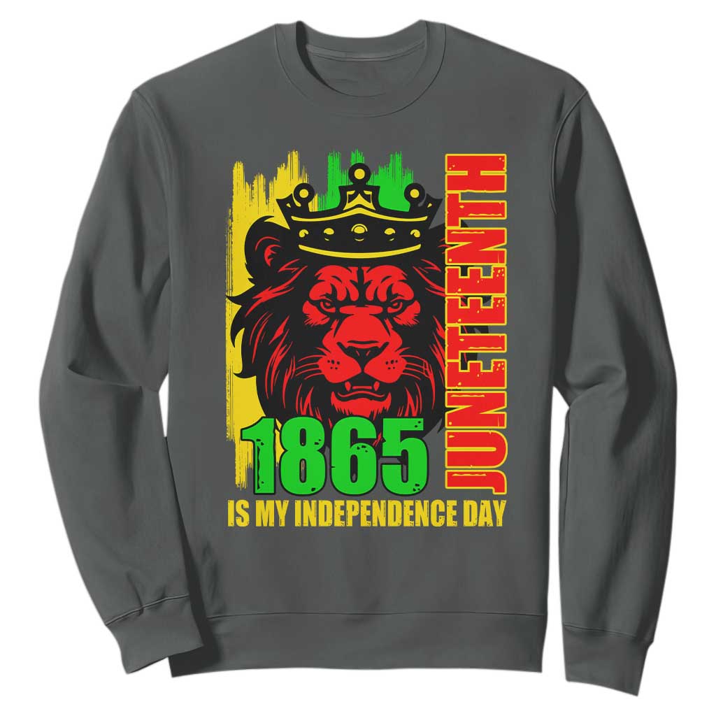 Juneteenth 1865 Is My Independence Day Sweatshirt Freedom Lion King TS02