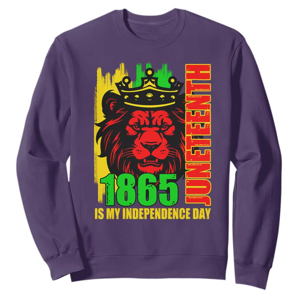 Juneteenth 1865 Is My Independence Day Sweatshirt Freedom Lion King TS02
