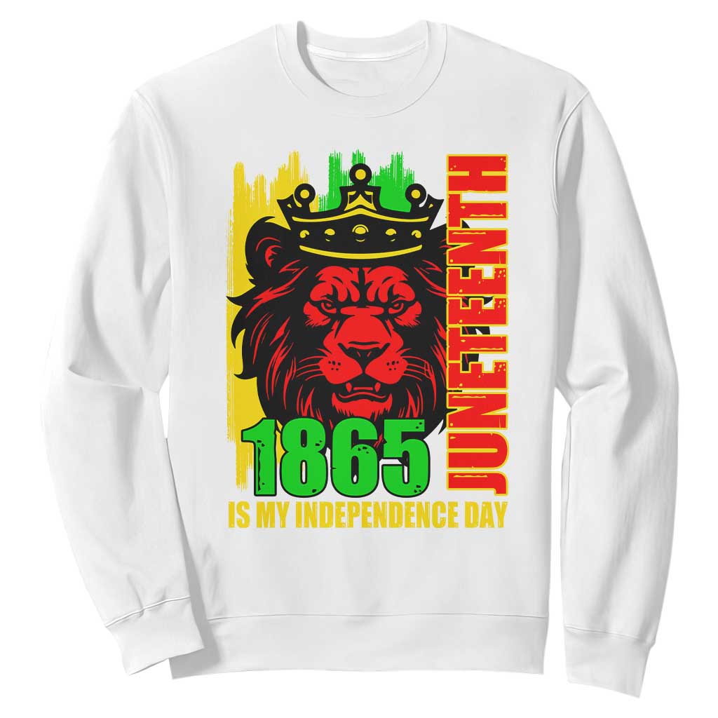 Juneteenth 1865 Is My Independence Day Sweatshirt Freedom Lion King TS02