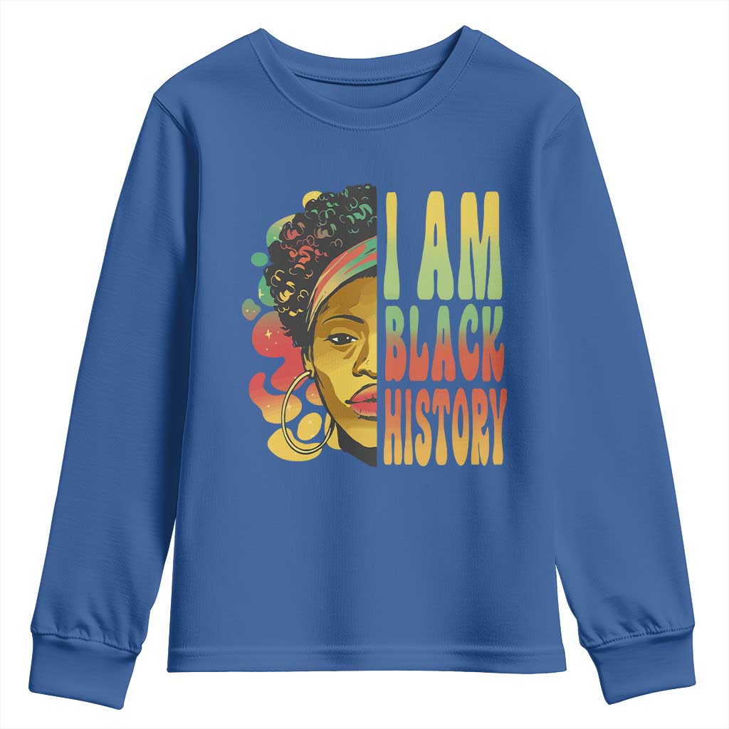 I Am Black History Youth Sweatshirt Afro Black Woman African American Pride TS02