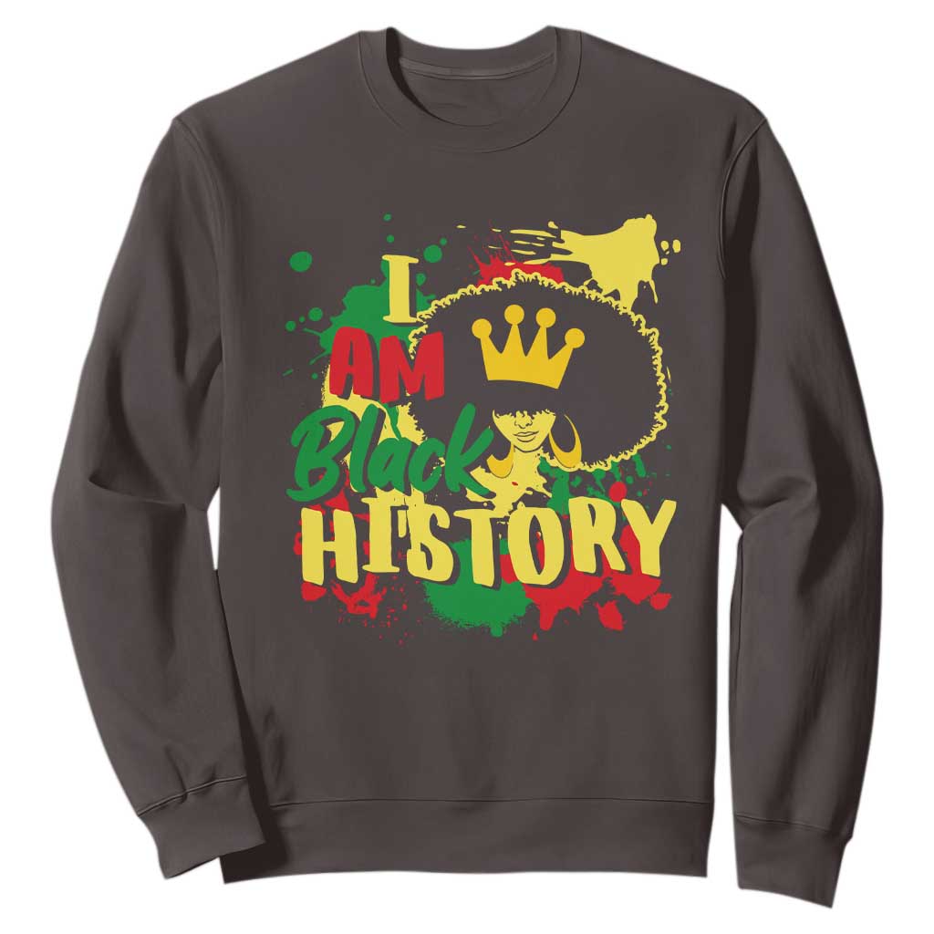 I Am Black History Sweatshirt Afro Queen African American Pride TS02