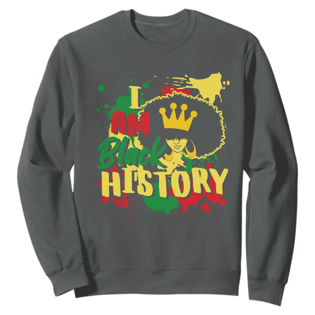 I Am Black History Sweatshirt Afro Queen African American Pride TS02
