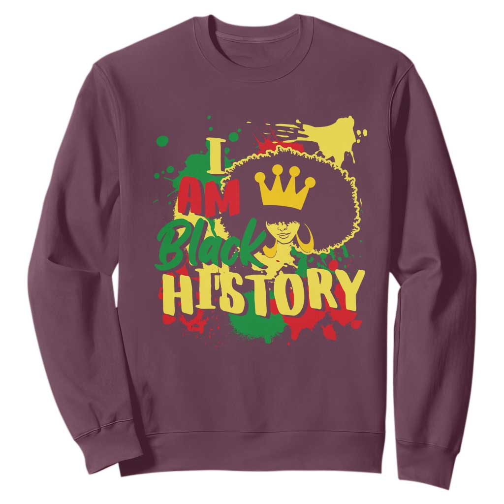 I Am Black History Sweatshirt Afro Queen African American Pride TS02