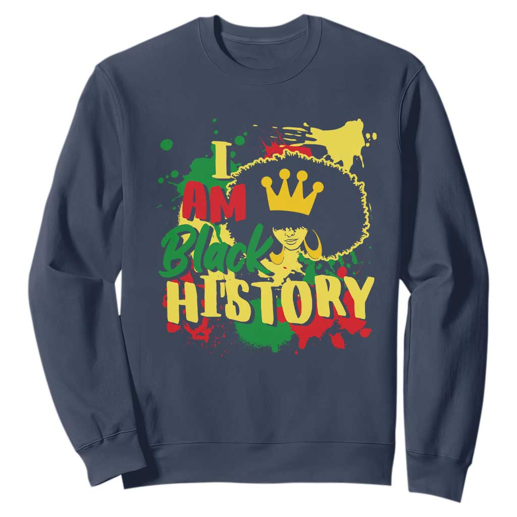 I Am Black History Sweatshirt Afro Queen African American Pride TS02