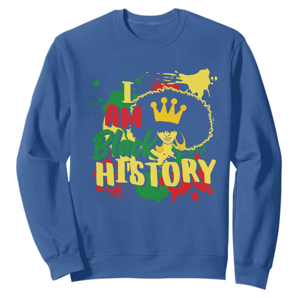 I Am Black History Sweatshirt Afro Queen African American Pride TS02