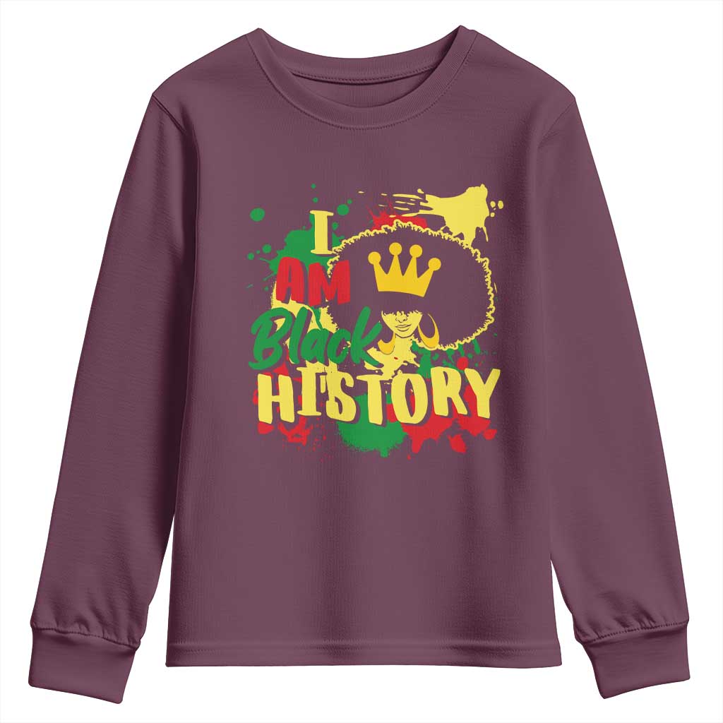 I Am Black History Youth Sweatshirt Afro Queen African American Pride TS02
