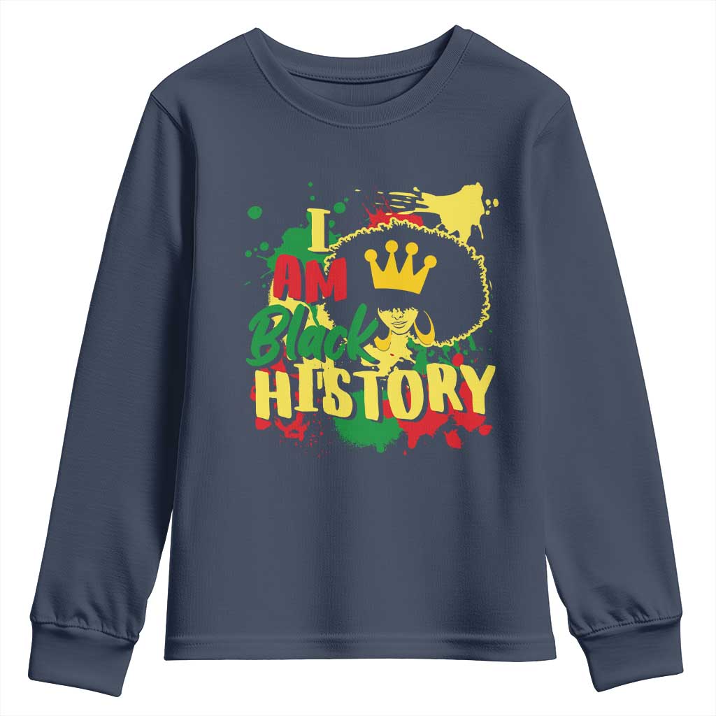I Am Black History Youth Sweatshirt Afro Queen African American Pride TS02