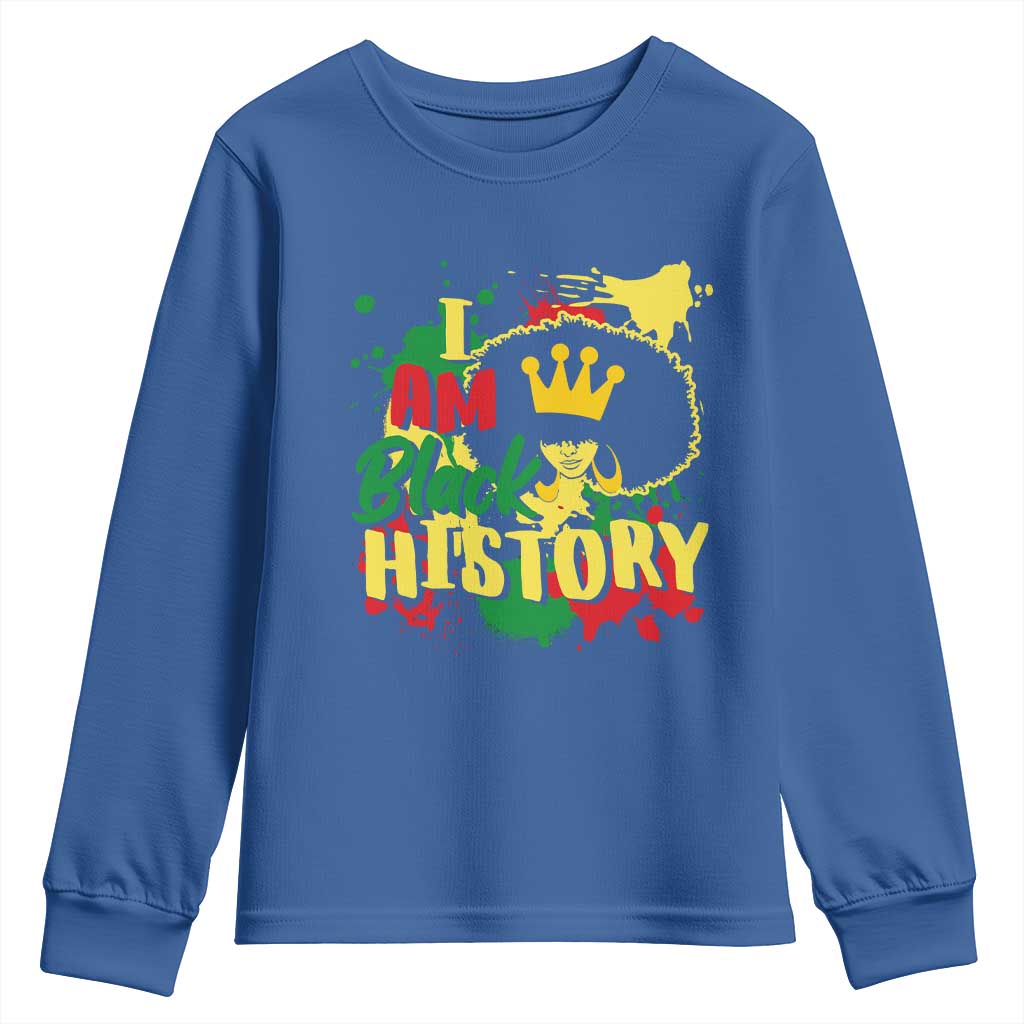I Am Black History Youth Sweatshirt Afro Queen African American Pride TS02