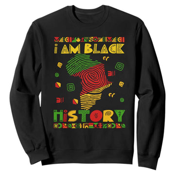 I Am Black History Sweatshirt African American Pride Kente TS02