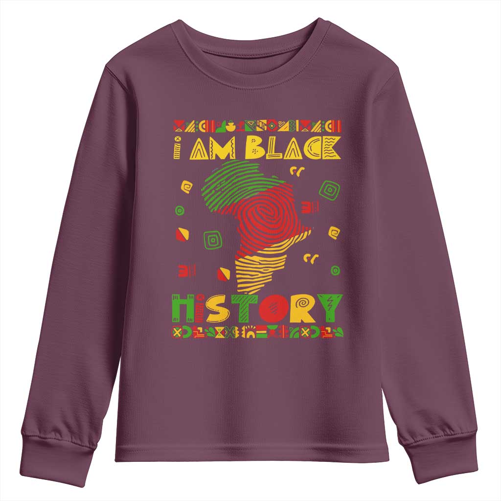 I Am Black History Youth Sweatshirt African American Pride Kente TS02