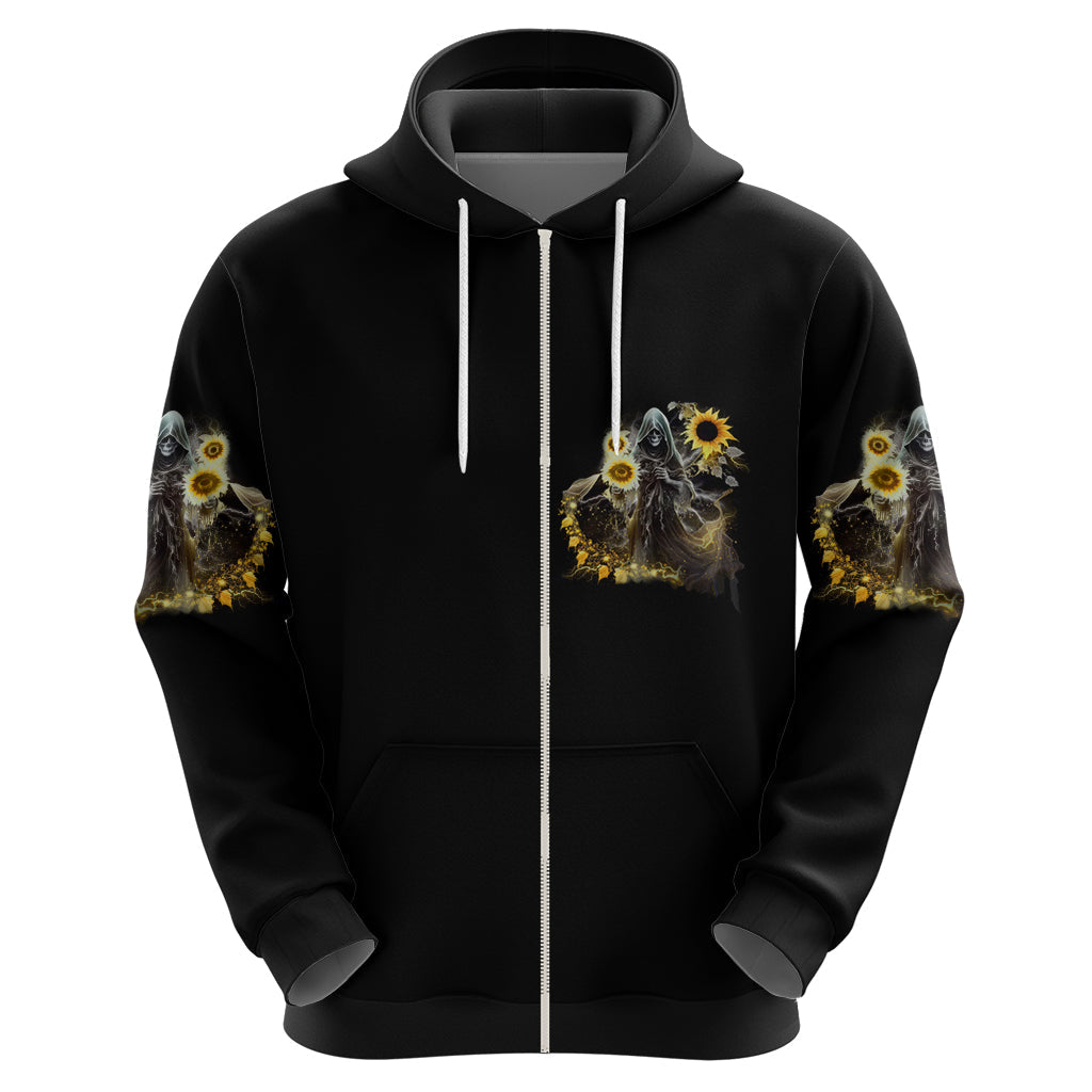 I Am The Storm Reaper Sunflower Roses Wings Hoodie TS04