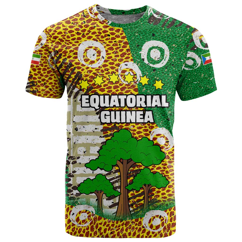 Equatorial Guinea Baobab Tree T shirt - Tribal Patterns and Heritage Quote TS04