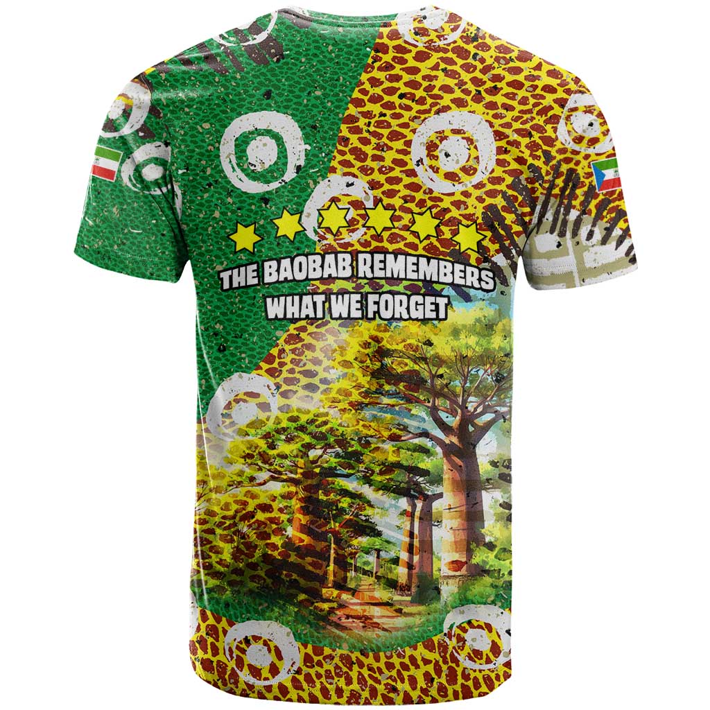 Equatorial Guinea Baobab Tree T shirt - Tribal Patterns and Heritage Quote TS04