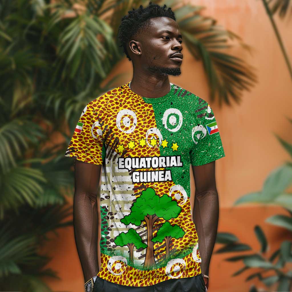 Equatorial Guinea Baobab Tree T shirt - Tribal Patterns and Heritage Quote TS04