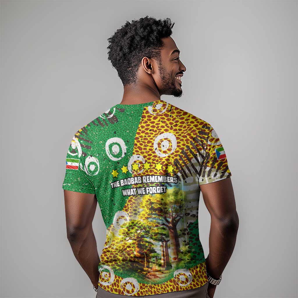 Equatorial Guinea Baobab Tree T shirt - Tribal Patterns and Heritage Quote TS04