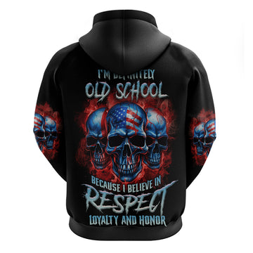 I Believe In Respect 3 Skulls Hoodie TS04