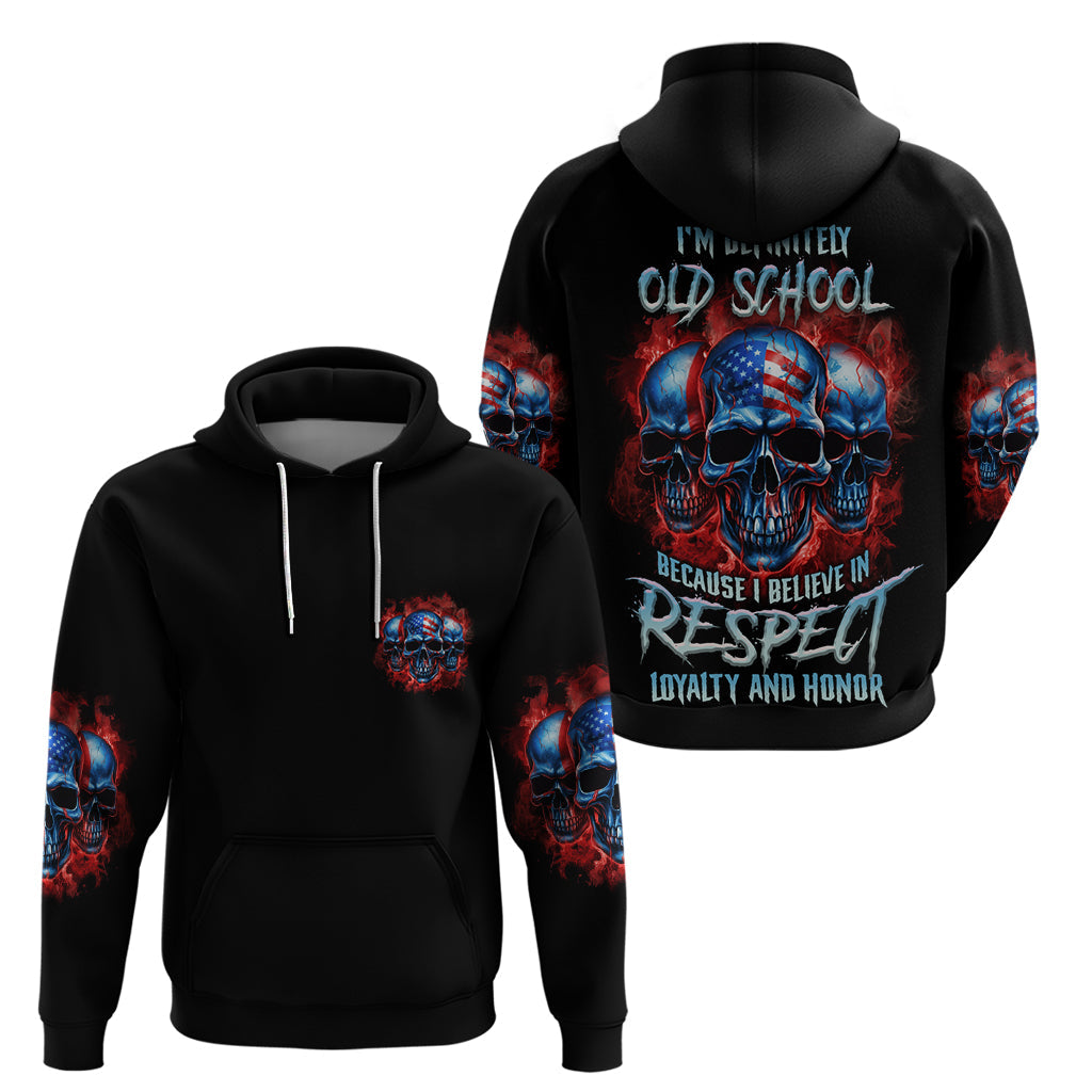 I Believe In Respect 3 Skulls Hoodie TS04