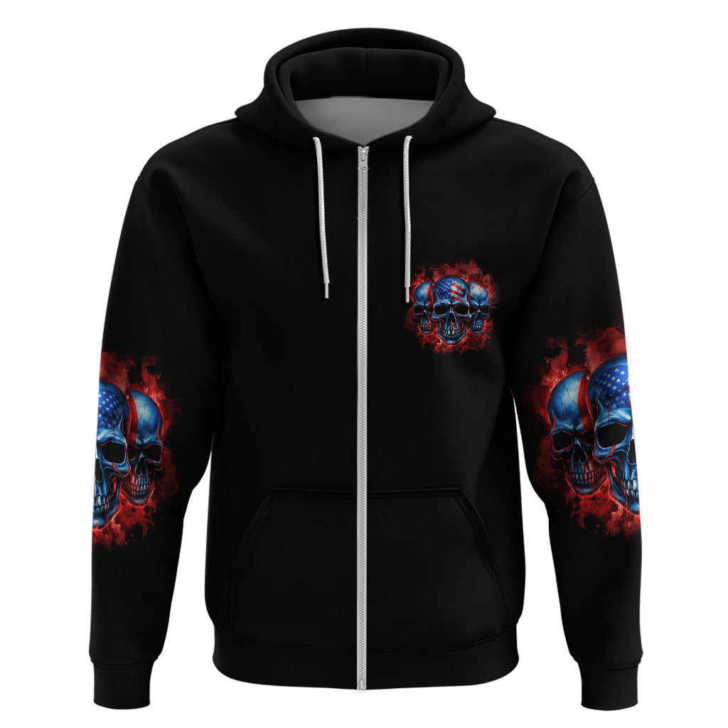 I Believe In Respect 3 Skulls Hoodie TS04