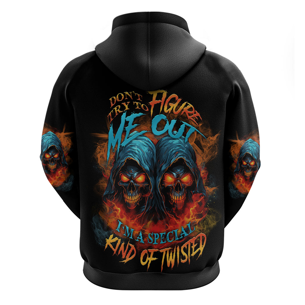 Don't Try To Figure Me Out Skull Reaper Hoodie TS04