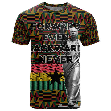 Kwame Nkrumah Ghana T shirt Kente Pattern African TS04