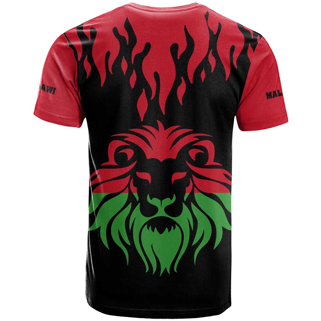 Malawi Lion Map Flag T shirt Wildlife Fusion Design TS04