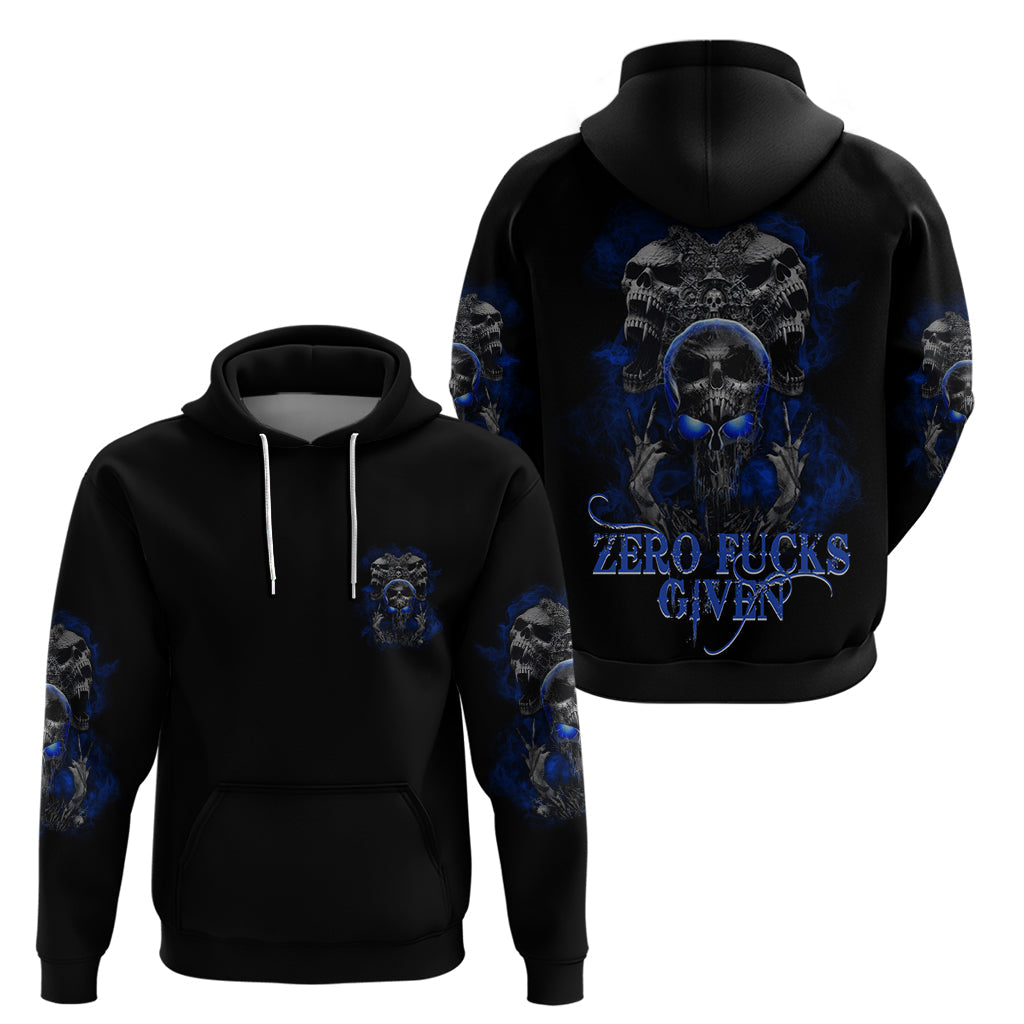 Skull Butterfly Demon - Zero Fck Given Hoodie TS04