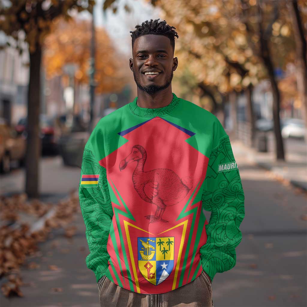 Mauritius Dodo Sweatshirt Flag Coat of Arms Traditional Patterns TS04