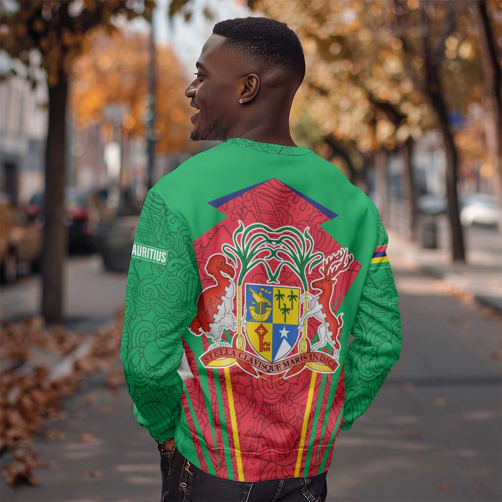 Mauritius Dodo Sweatshirt Flag Coat of Arms Traditional Patterns TS04
