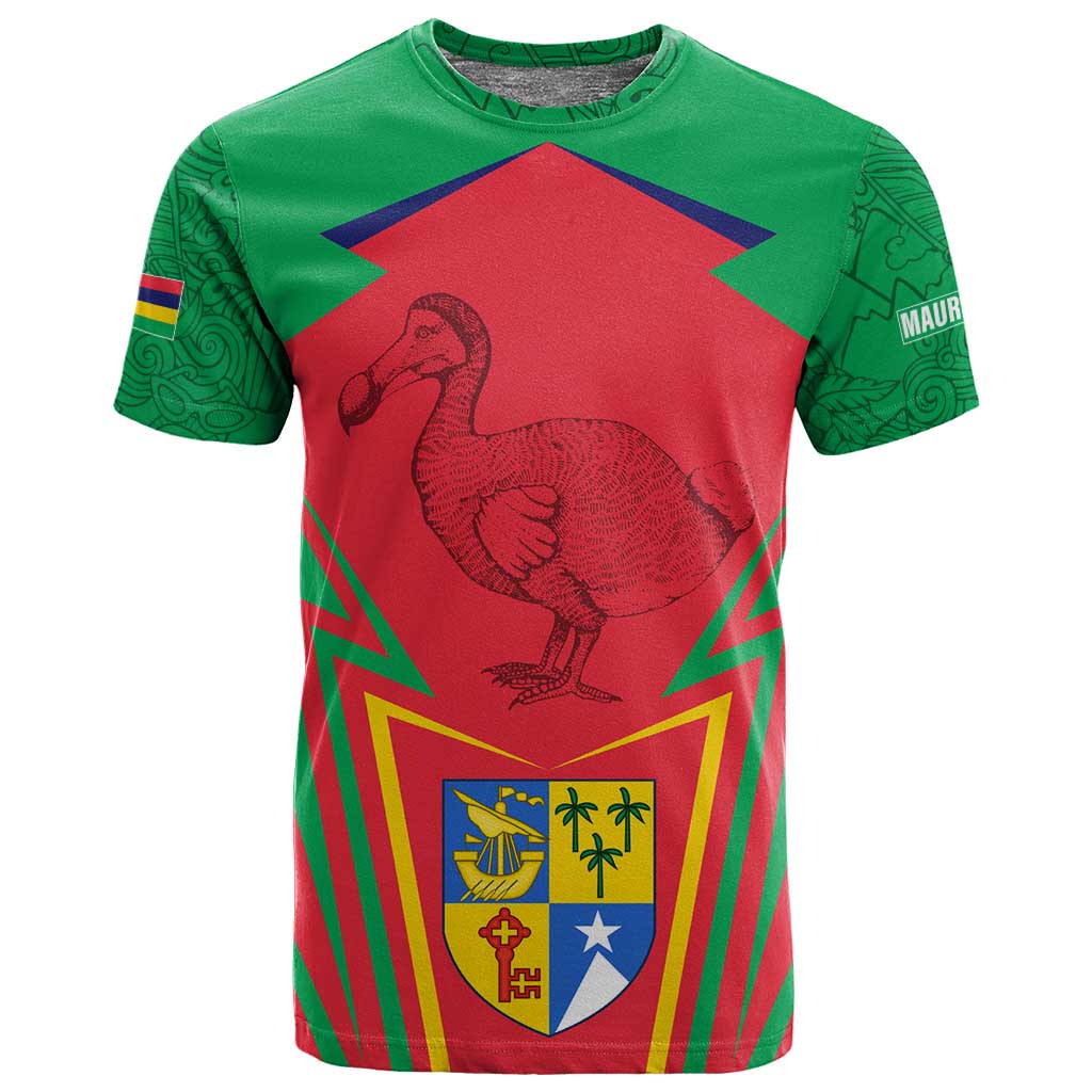 Mauritius Dodo T shirt Flag Coat of Arms Traditional Patterns TS04