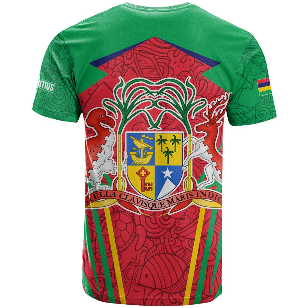 Mauritius Dodo T shirt Flag Coat of Arms Traditional Patterns TS04