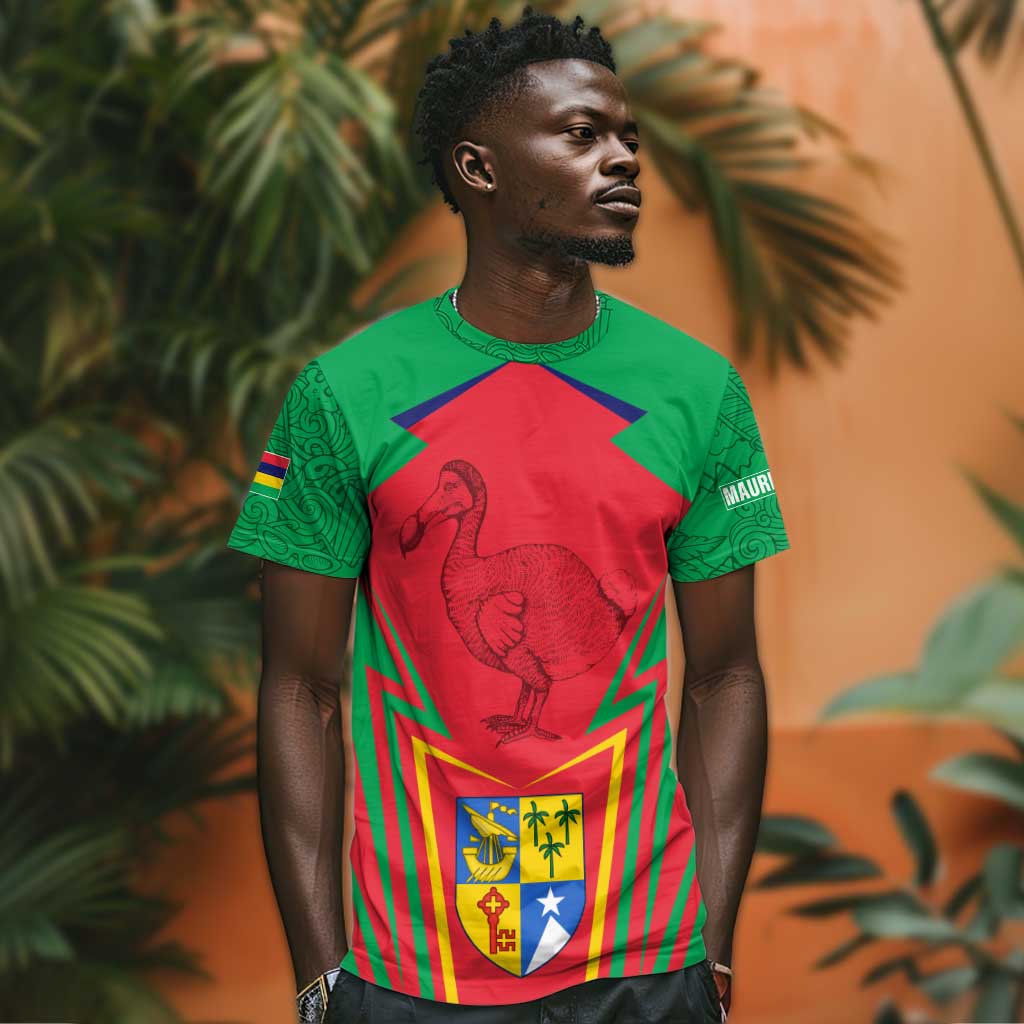 Mauritius Dodo T shirt Flag Coat of Arms Traditional Patterns TS04