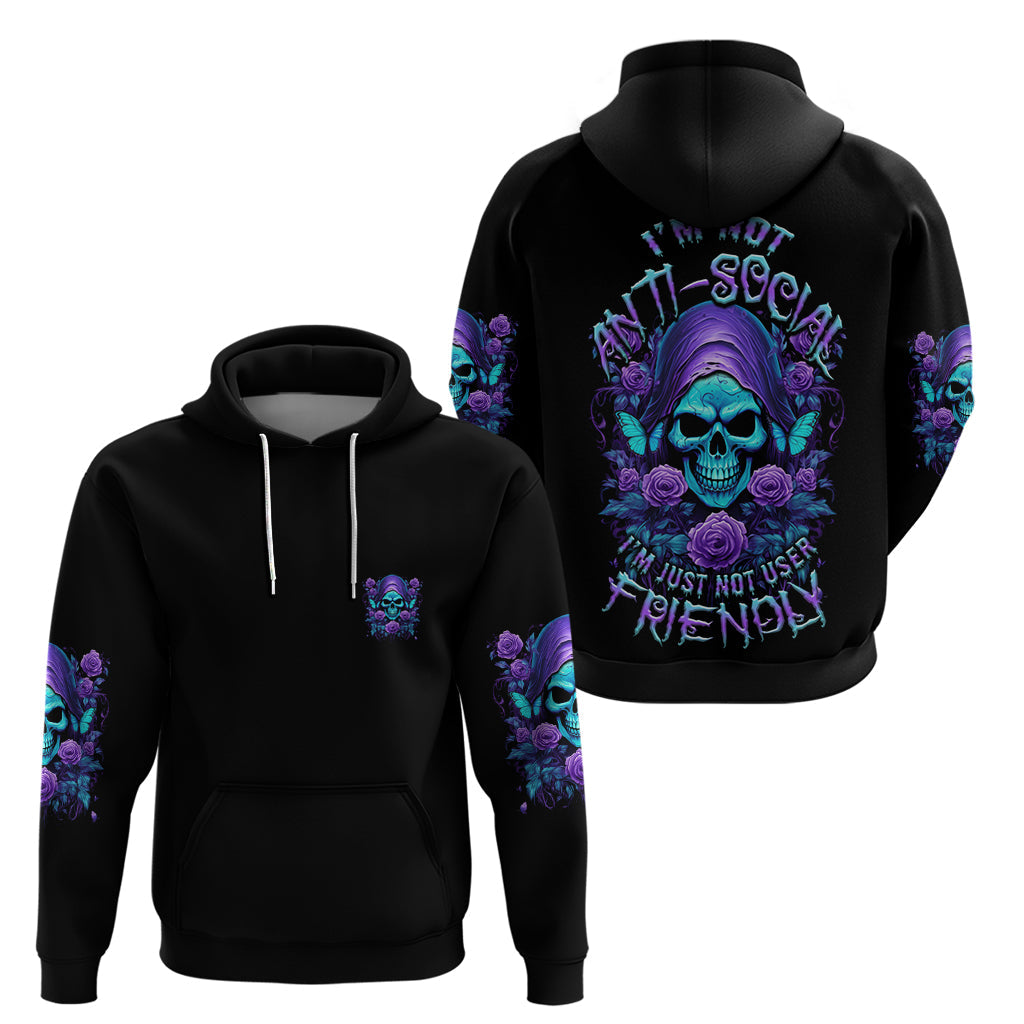 I'm Not Anti-social Mad Reaper Skull Hoodie TS04