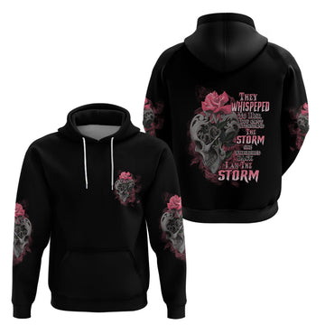I Am The Storm Tattooed Skull Hoodie TS04